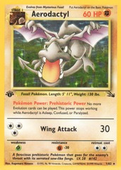Aerodactyl - 1/62 - Holo Rare - 1st Edition